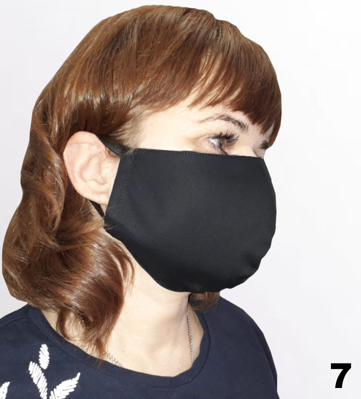 Пошив масок оптом - пример модели: Многоразовая текстильная маска